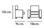 Sillón relax tapizado en simil piel Sillón relax tapizado en simil piel