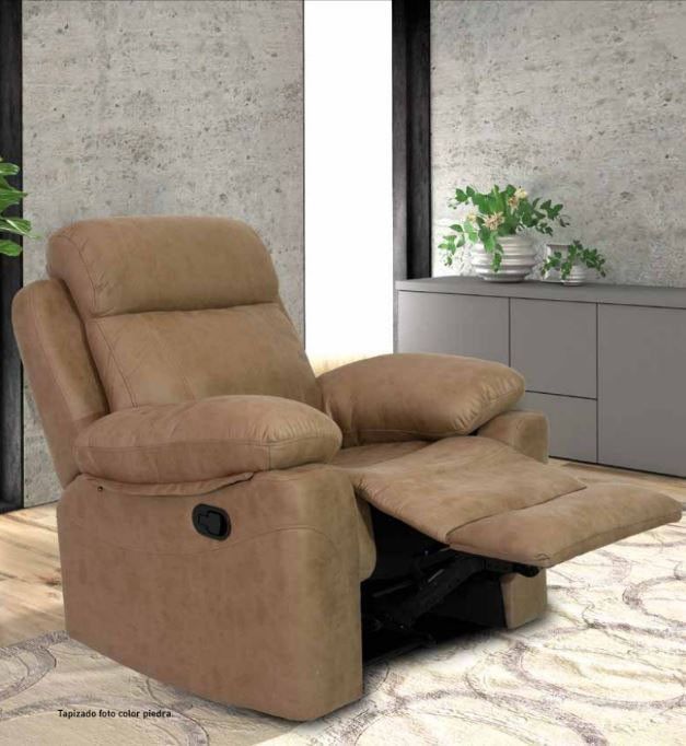 Conjunto de sofá relax 3 plazas más 1 plaza símil piel