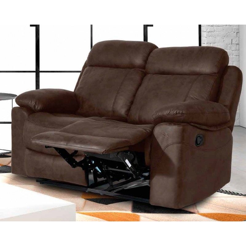Conjunto de sofá relax 3 plazas más 2 plaza simil piel