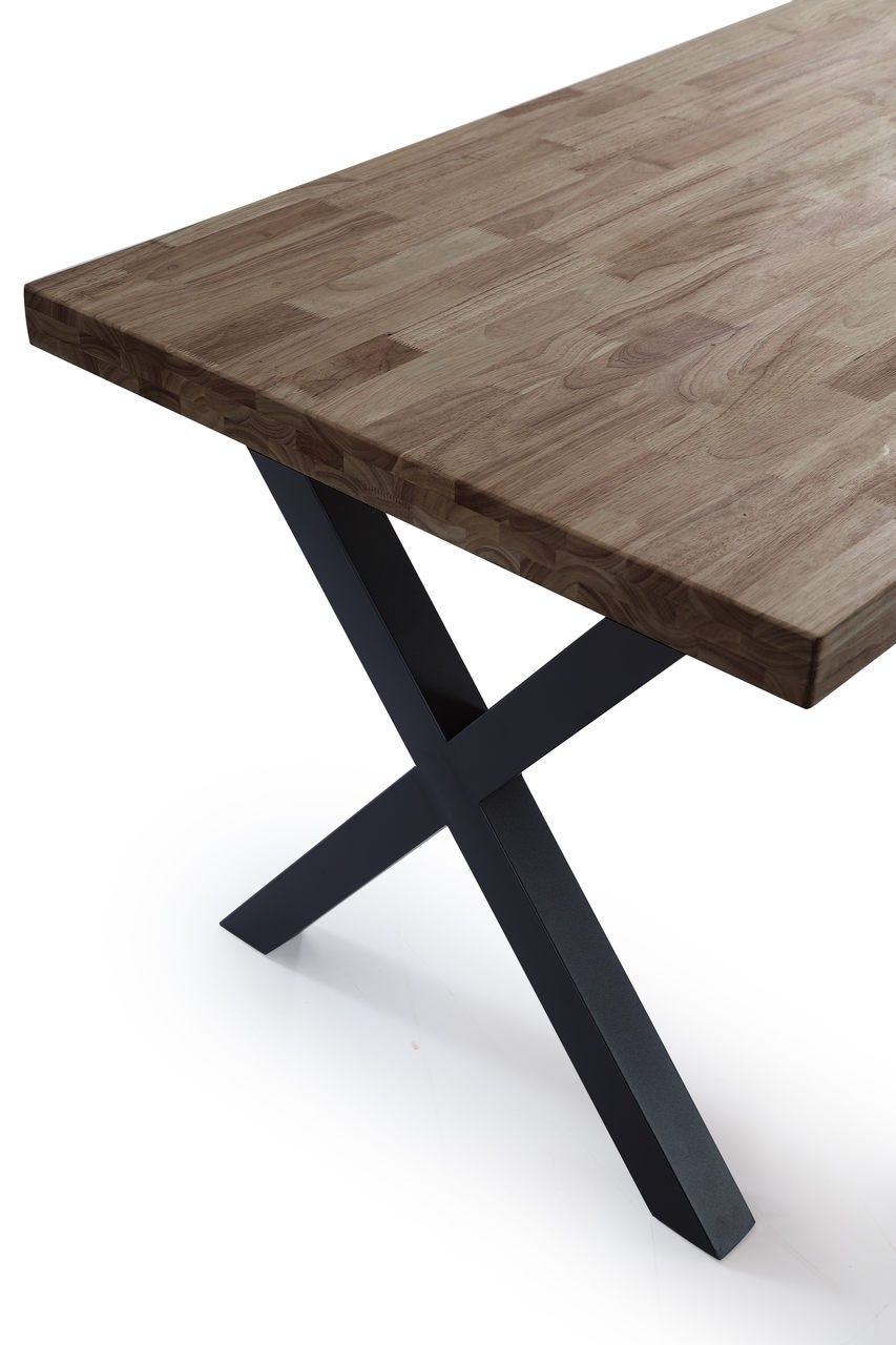Mesa comedor con patas formas de X Mesa comedor con patas formas de X