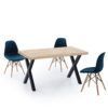 Mesa comedor con patas formas de X Mesa comedor con patas formas de X