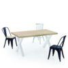 Mesa comedor con patas formas de X Mesa comedor con patas formas de X
