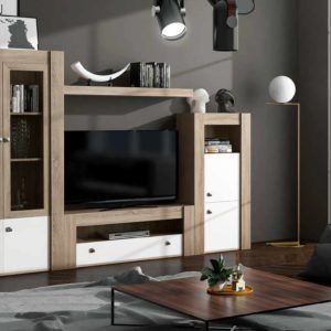 Muebles salón moderno vitrina 2 puertas