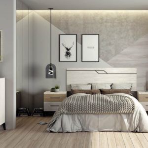 Dormitorio de matrimonio cabecero liso