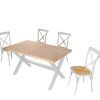 Mesa comedor con patas formas de X extensible nordish blanco-4 Mesa comedor con patas formas de X extensible nordish blanco-4