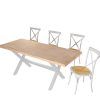 Mesa comedor con patas formas de X extensible nordish blanco-5 Mesa comedor con patas formas de X extensible nordish blanco-5
