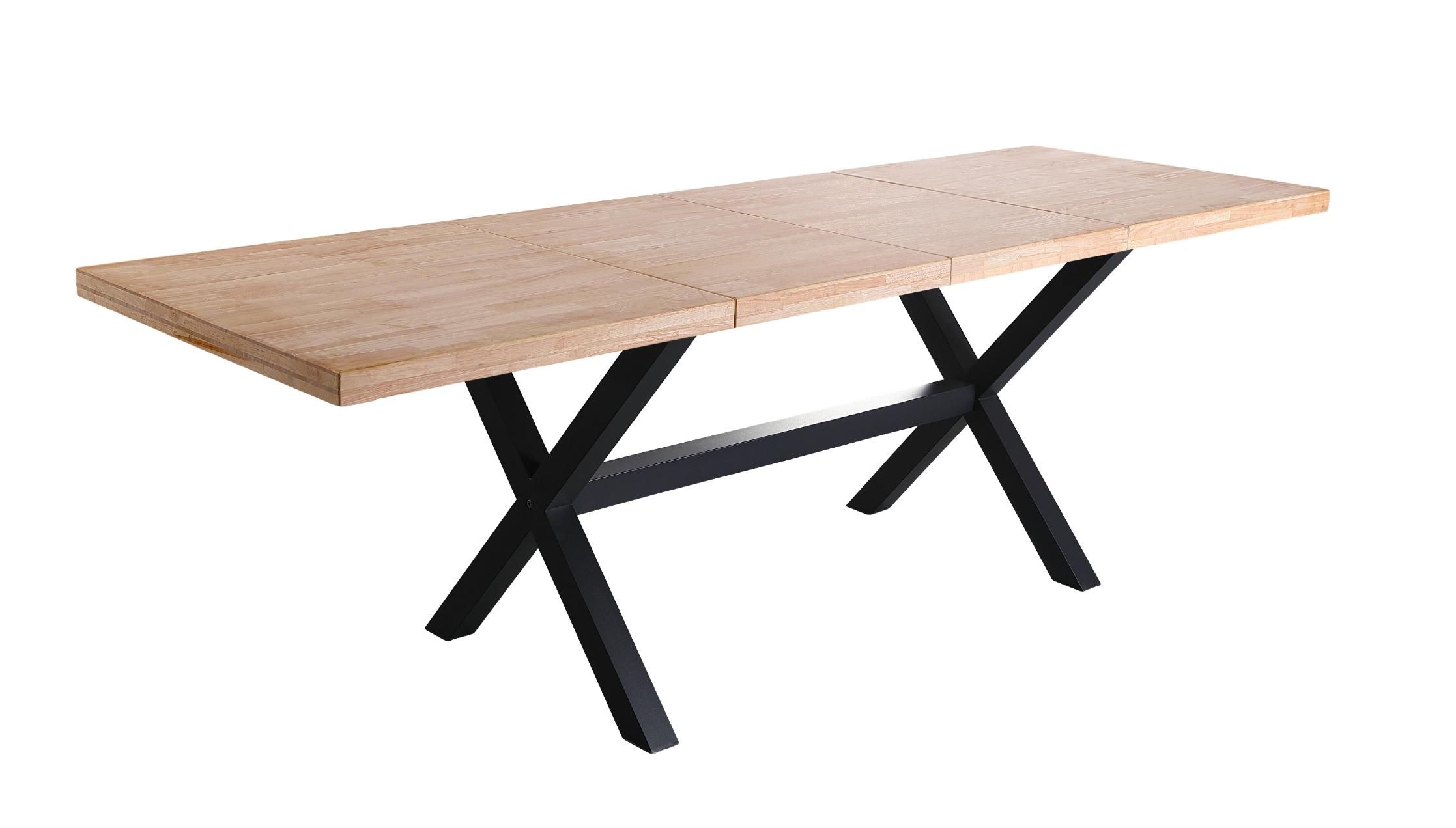 Mesa comedor con patas formas de X extensible nordish negro -3 Mesa comedor con patas formas de X extensible nordish negro -3