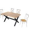 Mesa comedor con patas formas de X extensible nordish negro -4 Mesa comedor con patas formas de X extensible nordish negro -4