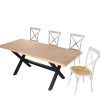 Mesa comedor con patas formas de X extensible nordish negro -5 Mesa comedor con patas formas de X extensible nordish negro -5