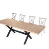 Mesa comedor con patas formas de X extensible nordish negro -6 Mesa comedor con patas formas de X extensible nordish negro -6