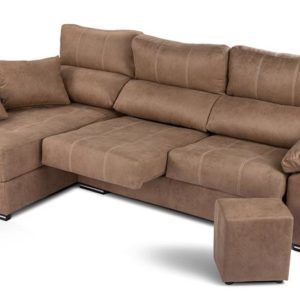 Chaiselongue sofá cama + 3 Puff