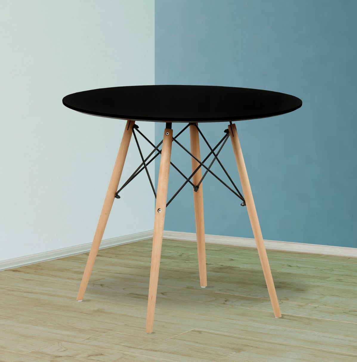 Mesa comedor REDONDA-negra