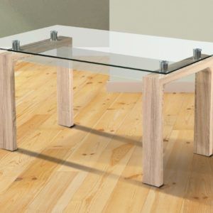 Mesa comedor cristal fija rectangular 150 cm.