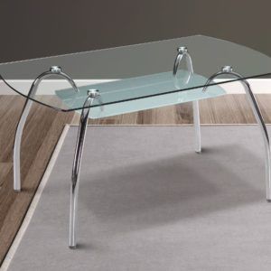 Mesa comedor fija rectangular cristal
