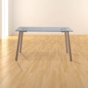 Mesa comedor fija rectangular cristal templado