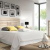 Dormitorio de matrimonio con cabecero decoradoblanco Dormitorio de matrimonio con cabecero decoradoblanco