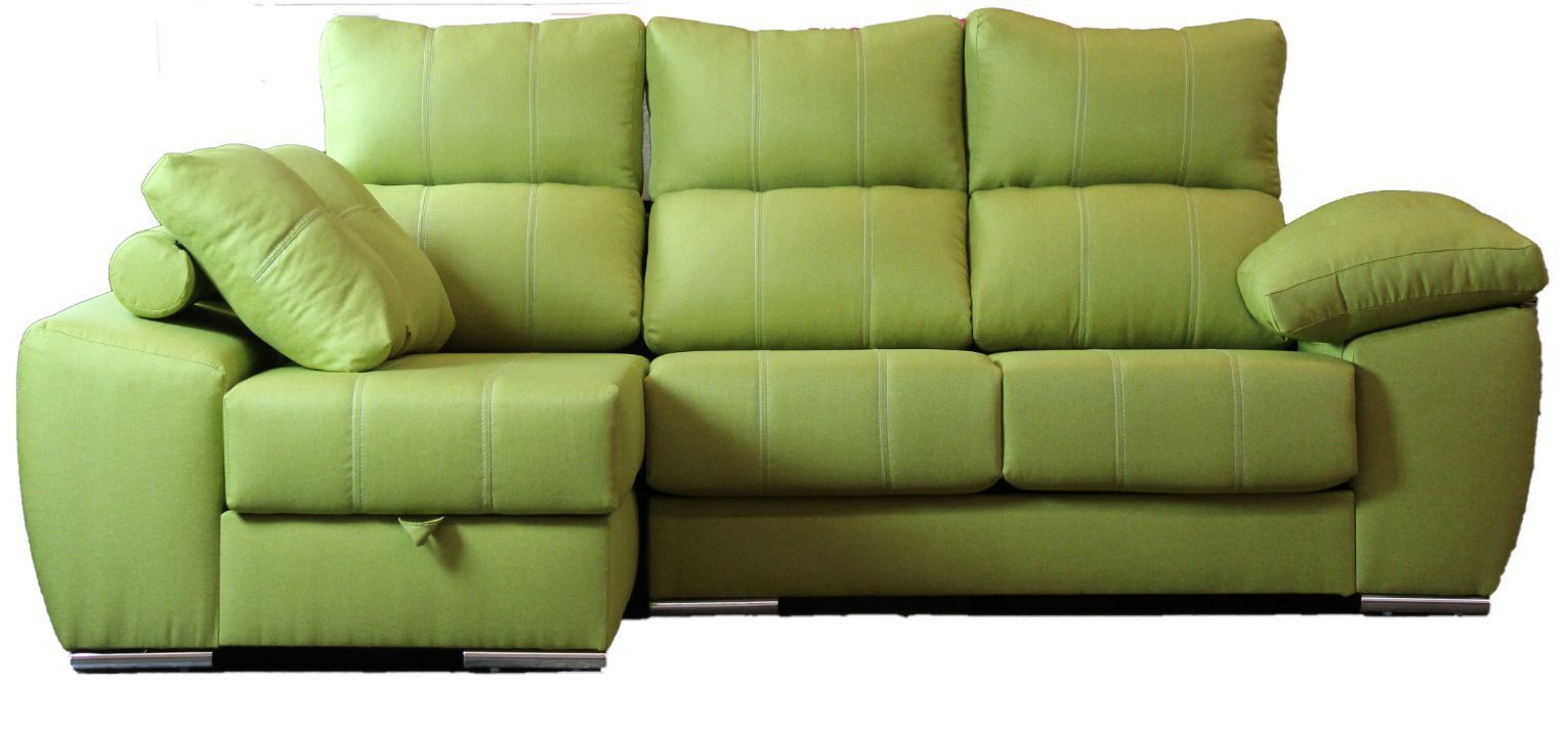 Sofá Chaise longue tapizado en azul