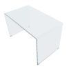 Mesa de estudio cristal transparente1 Mesa de estudio cristal transparente1