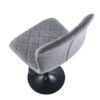 Taburete giratorio tapizado gris 1 Taburete giratorio tapizado blanco