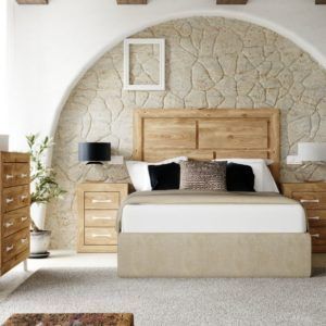 Dormitorio de matrimonio rustico roble
