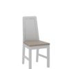 Silla tapizada con respaldo de madera nieve Silla tapizada con respaldo de madera nieve