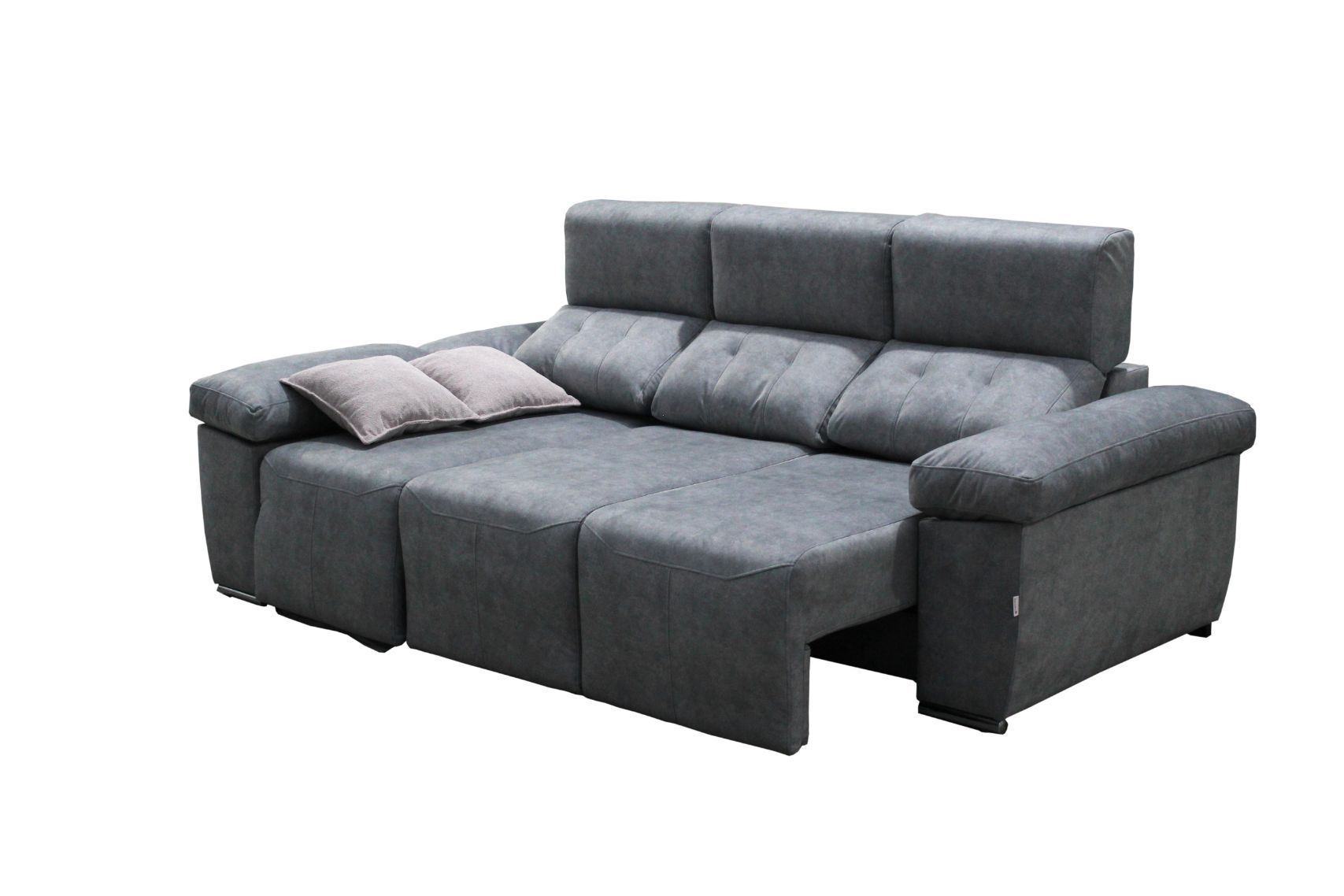 Sofá armazón de madera y respaldo reclinable