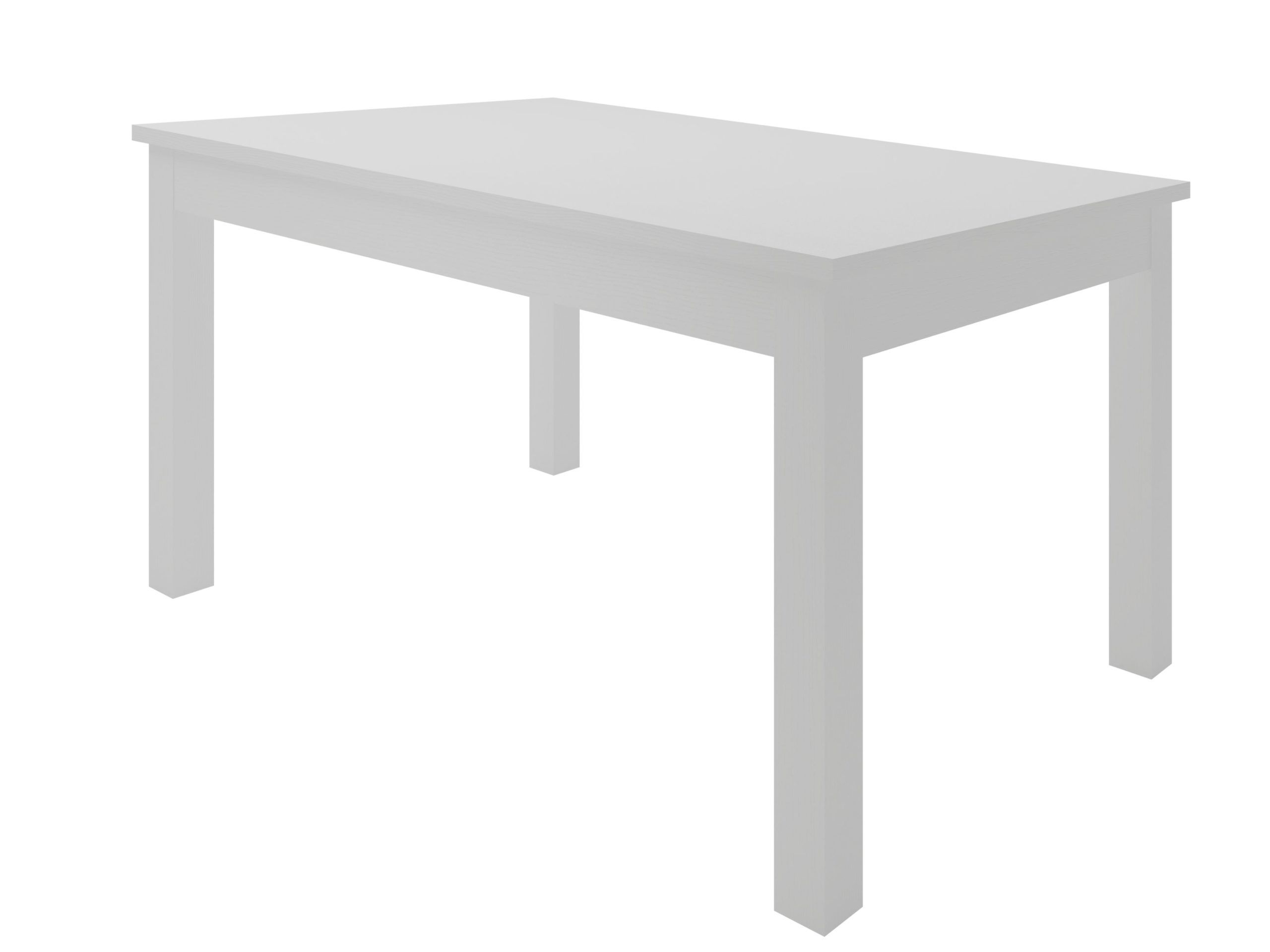 mesa extensible en madera nieve