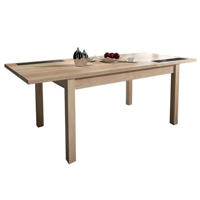 Mesa comedor extensible con cristales