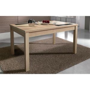 mesa de comedor extensible con cristales