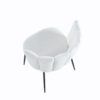 Silla de comedor tapizada tejido crochet blanco-3 Silla de comedor tapizada tejido crochet blanco 3