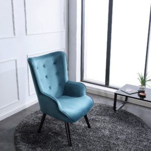 Butaca moderna botones decorativos_verde_aguamarine_1