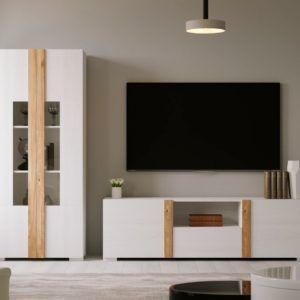 Salón moderno blanco 260 cm blanco