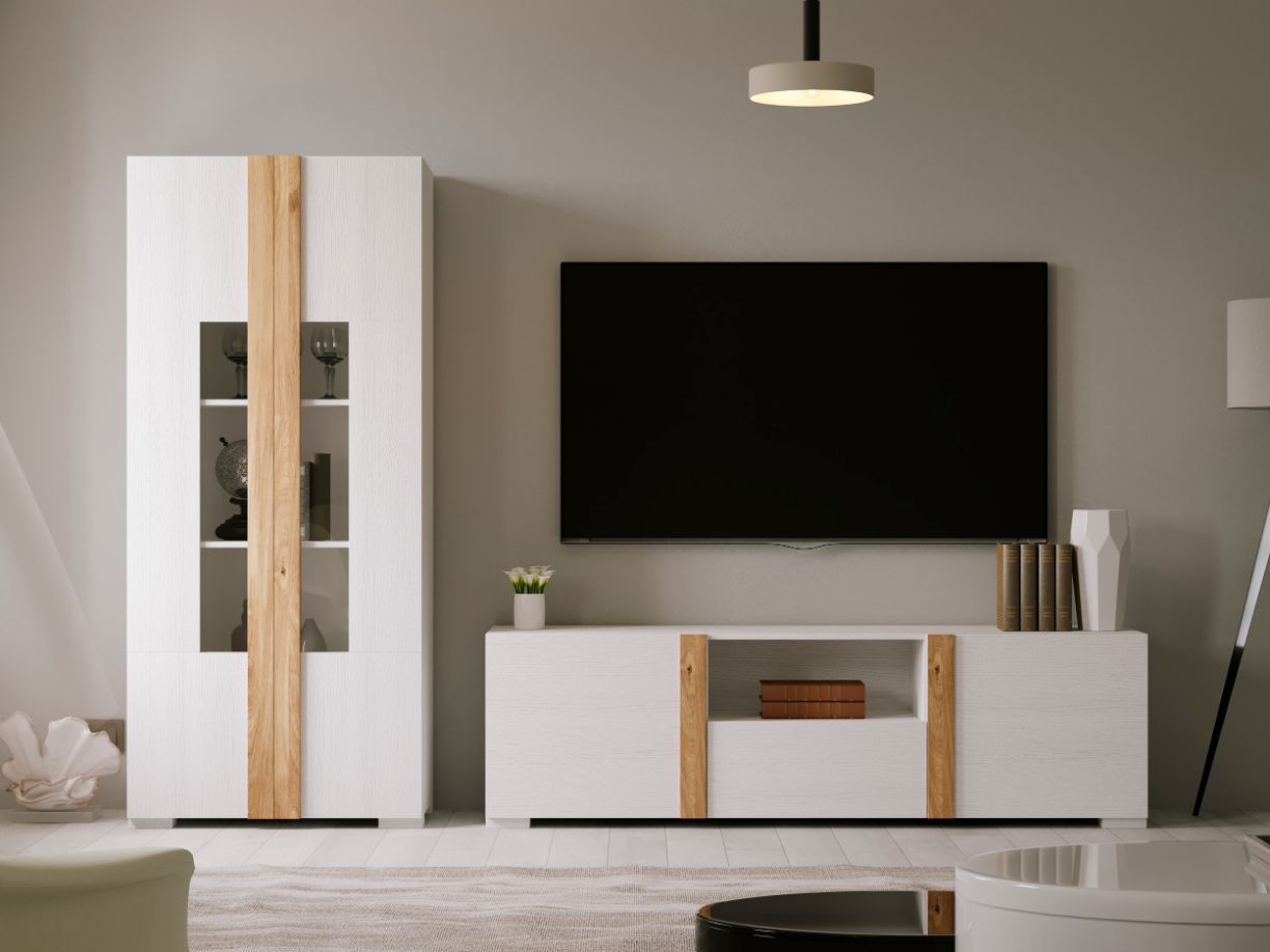 Salón moderno blanco 260 cm blanco