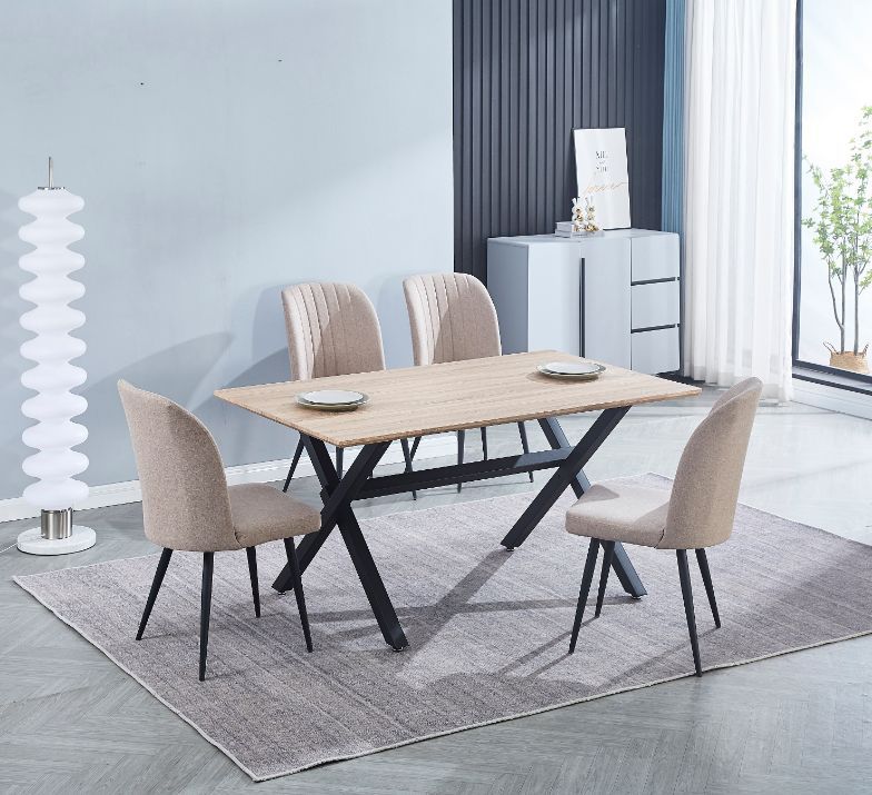 CONJUNTO-Mesa de comedor patas en X