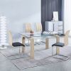 CONJUNTO Silla de comedor de diseño tapizada y madera CONJUNTO Silla de comedor de diseño tapizada y madera