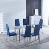 CONJUNTO_Mesa de comedor de cristal con patas metalicas CONJUNTO_Mesa de comedor de cristal con patas metalicas
