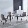 CONJUNTO_Silla de salón tapizada simil piel y patas pintadas CONJUNTO_Silla de salón tapizada simil piel y patas pintadas