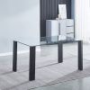 Mesa comedor cristal templado pata de aluminio Mesa comedor cristal templado pata de aluminio