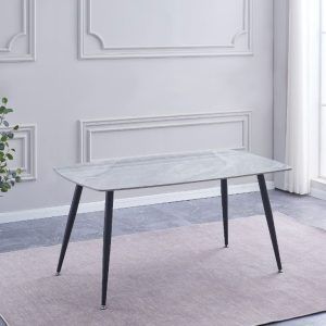 Mesa comedor tapa de cerámica imitación mármol