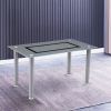 Mesa de comedor cristal templado gris Mesa de comedor cristal templado gris