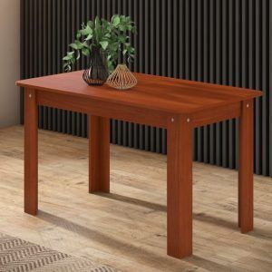 Mesa de comedor extensible de melanina_NOGAL