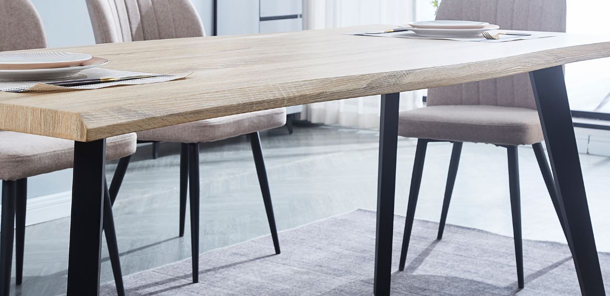 Mesa de comedor rectangular fija _detalle
