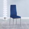 Silla de comedor tapizada en color azul Silla de comedor tapizada en color azul