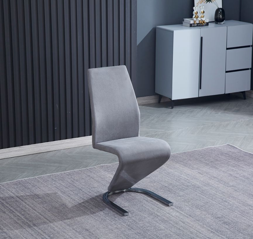 Silla de salón de diseño gris