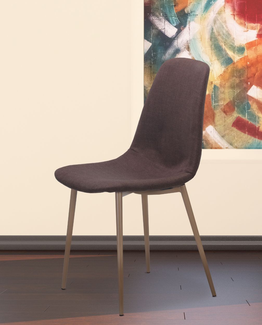 Silla de salón patas metálicas