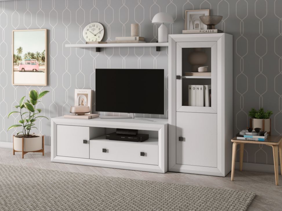 Muebles de salón blanco modernos 200 cm