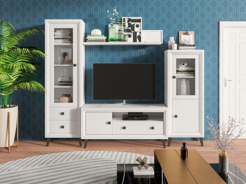Muebles de salón modernos 260 cm blanco