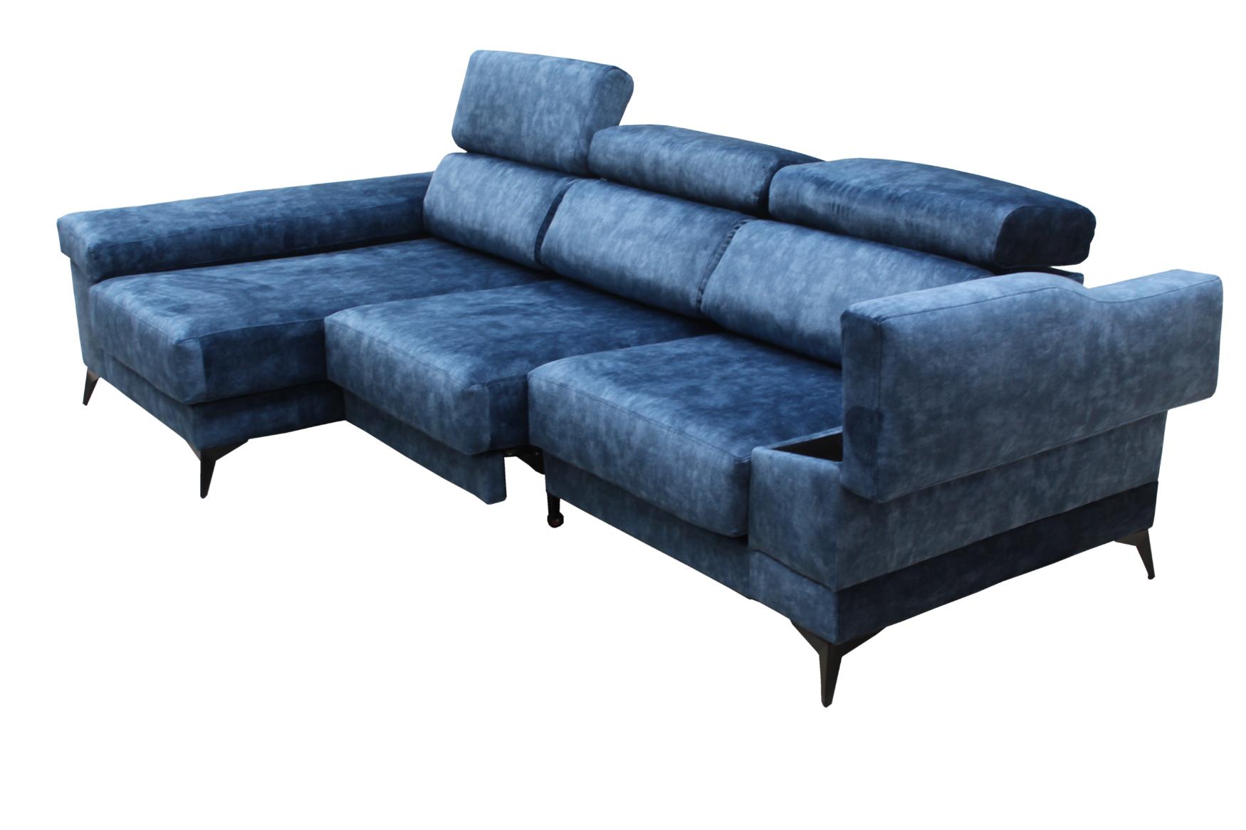 Chaise Longue con arcón azul abierto