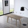 Mesa de comedor de madera de roble EXTENSIBLE HONEY-4 Mesa de comedor de madera de roble EXTENSIBLE HONEY-4