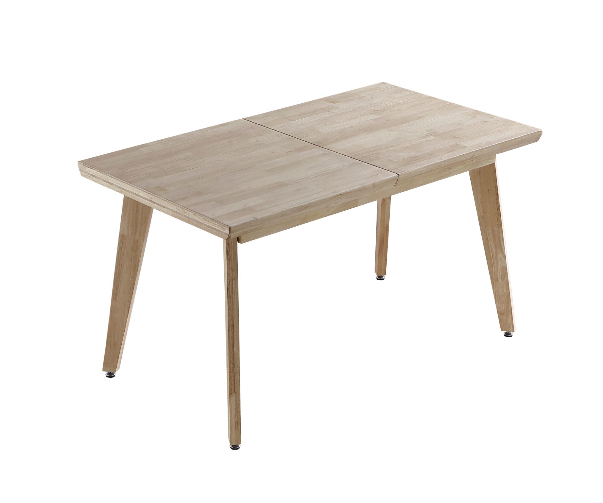 Mesa de comedor de madera de roble extensible-1